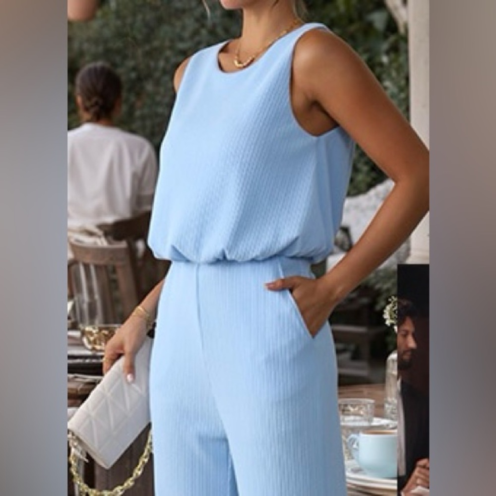 Cutout Back Ribbed Jumpsuit - Picture 3 of 6